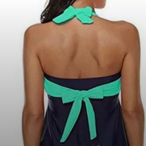 NWOT Tummy Control Halter Swim Dress/Swimsuit - Picture 3 of 4